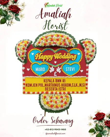 Papan Bunga Pernikahan Mongondow